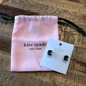 Dark Grey Crystal Kate Spade earrings